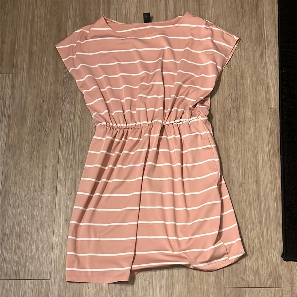 SHEIN Orange Dolman Sleeve Mini Sundress